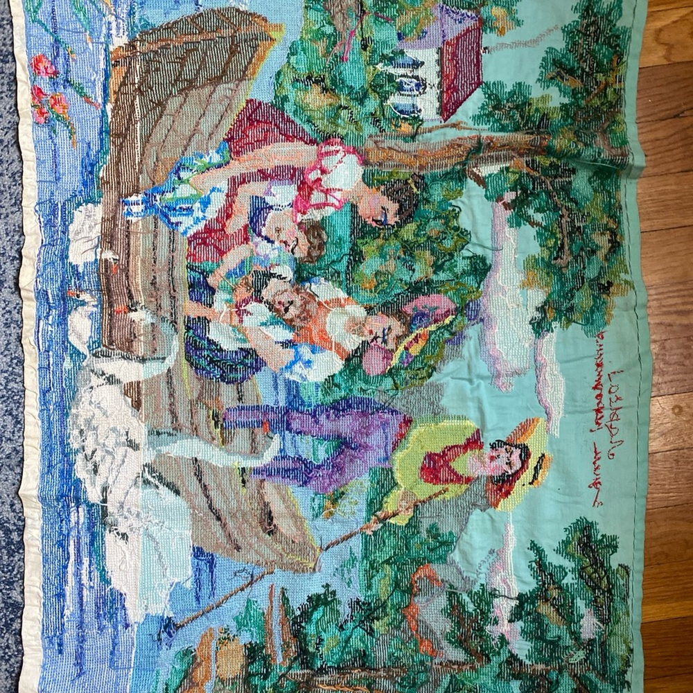 Handmade Colorful Tapestry Ukrainian Wall Art - Picture 2 of 3